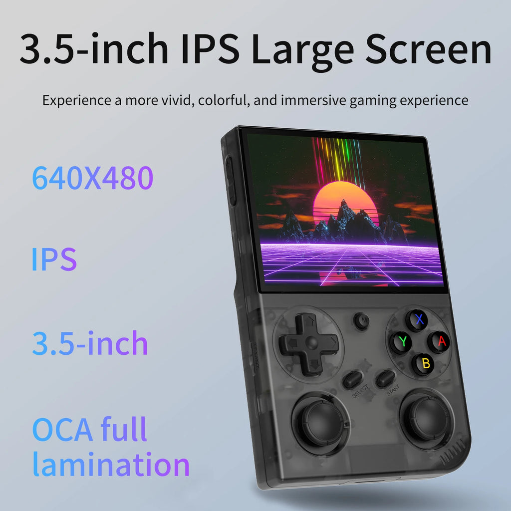 G350 Handheld Game Console 3.5'' IPS Screen Linux System Dual Joystick Vibration Motor Retro Portable Video Console Gift