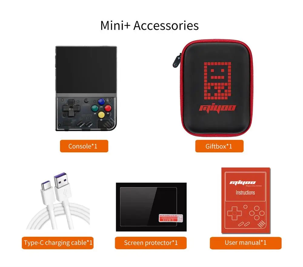 Miyoo Mini Plus Retro Handheld Game Console Classic Players Emulator IPS Screen with WiFi & RTC Portable Case  Mini+ Video Games Consoles Simulator Pocket Gift For Leisure Time