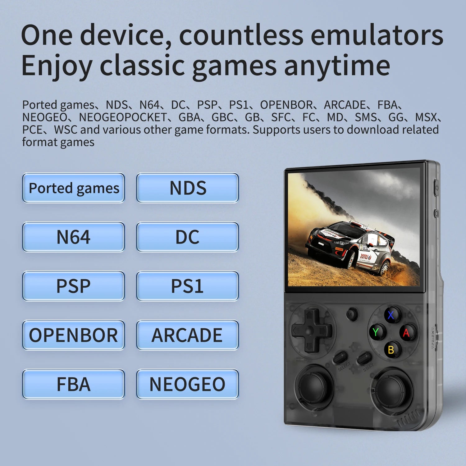 G350 Handheld Game Console 3.5'' IPS Screen Linux System Dual Joystick Vibration Motor Retro Portable Video Console Gift